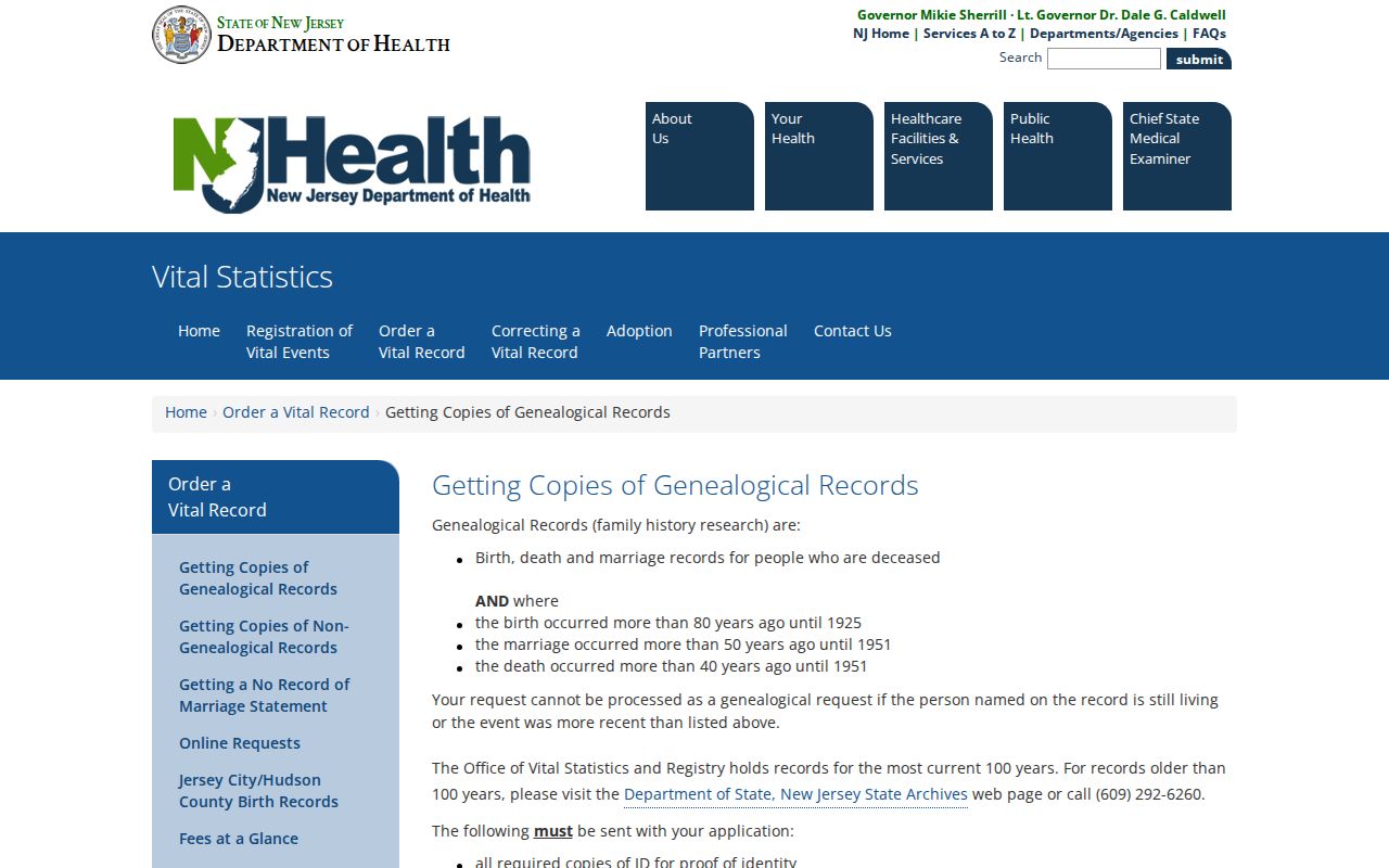 Irvington previous residents research and New Jersey genealogical vital-record rules
